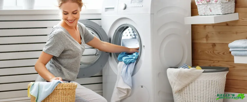 KDC - Woman using a washing machine